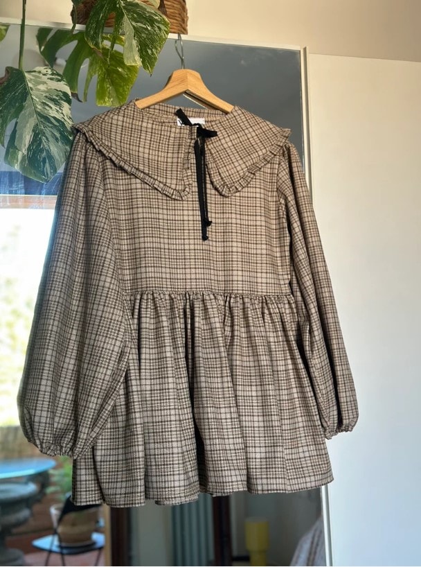 Abito Check Beige