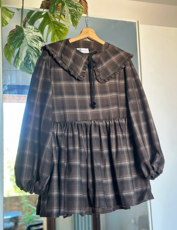 Abito Tartan Marrone