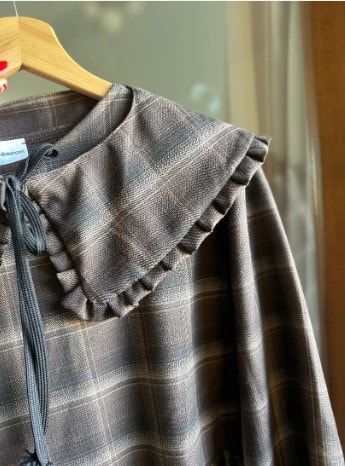 Abito Tartan Marrone view 4
